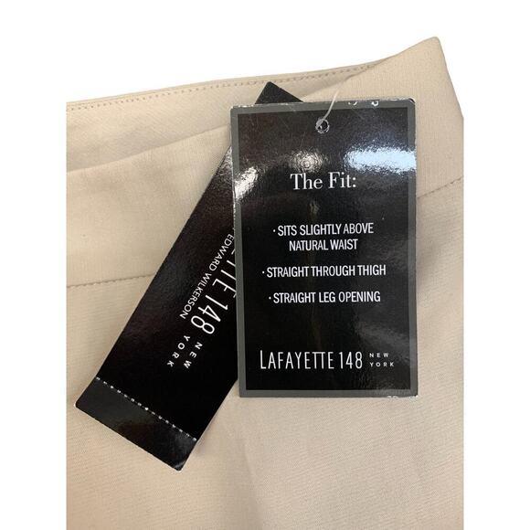 NWT Lafayette‎ 148 Gramercy Pants SZ 0 Khaki - Picture 5 of 9